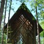 We visit a beautiful glass church near Hot Springs.